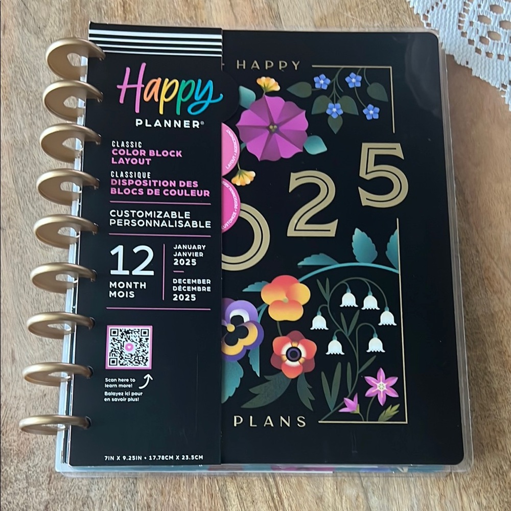 2025 12 Month Happy Planner